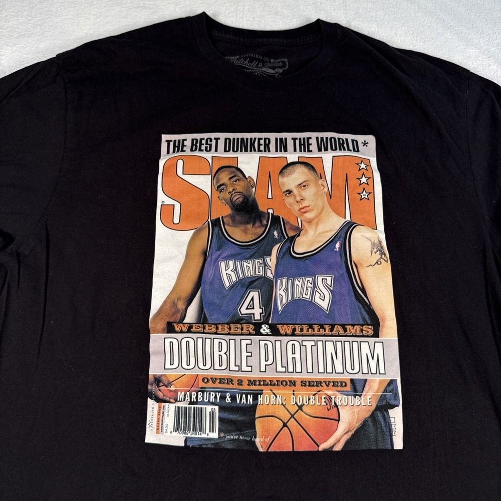 Sacramento Kings Chris Webber Jason Williams Slam Magazine 2000 Shirt XXL Y2K